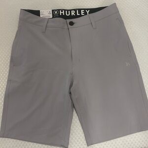 Hurley Men's Light Gray Flat Front Shorts